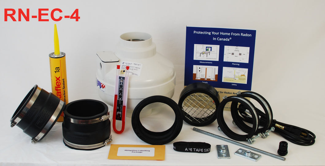 Mitigation Kit - RN4-EC Fan - Do-It-Yourself - Sub Slab Depressurization